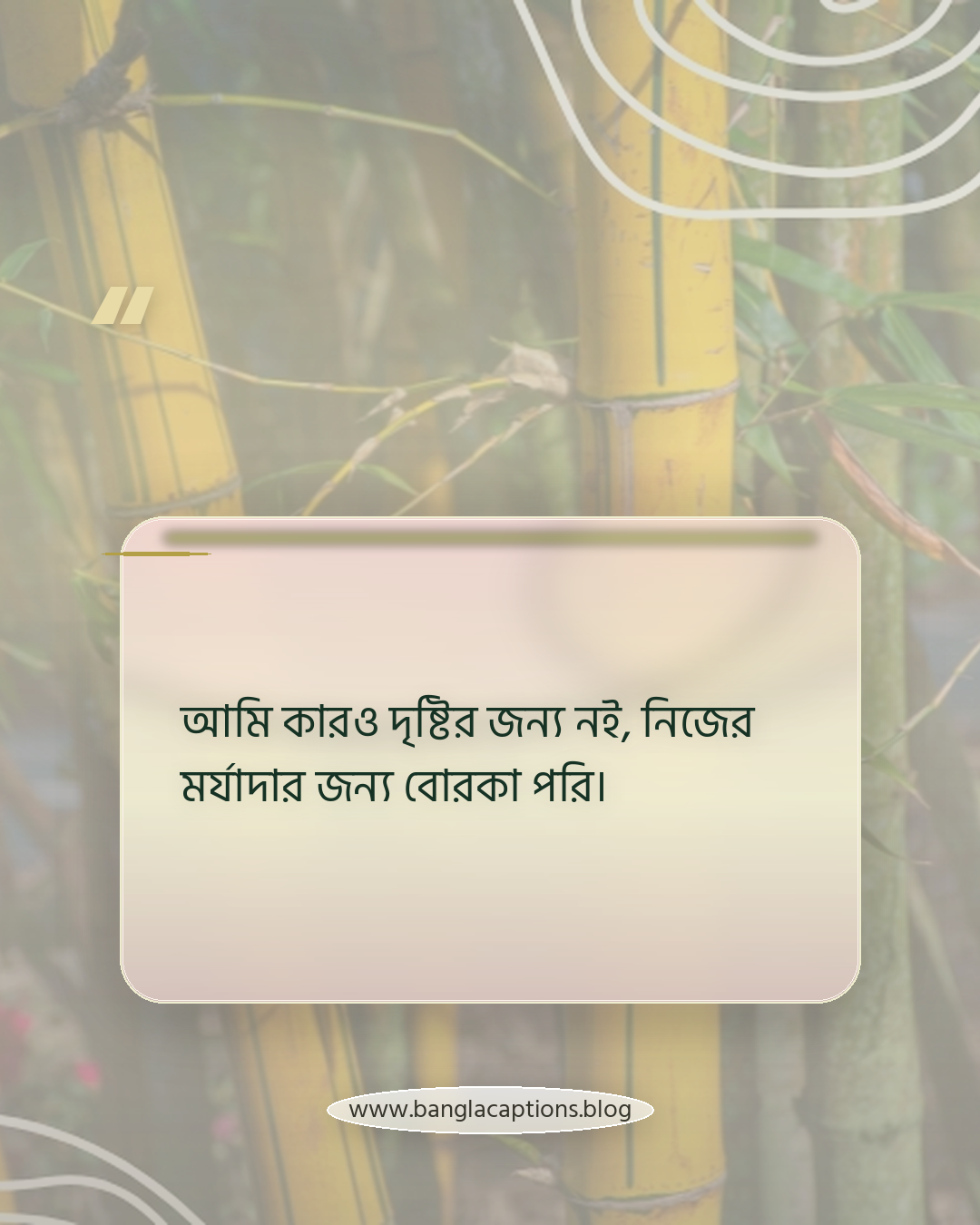 আমি কারও দৃষ্টির জন্য নই, নিজের মর্যাদার জন্য বোরকা পরি। - বোরকা নিয়ে আত্মসম্মান ও ব্যক্তিত্বের স্ট্যাটাস