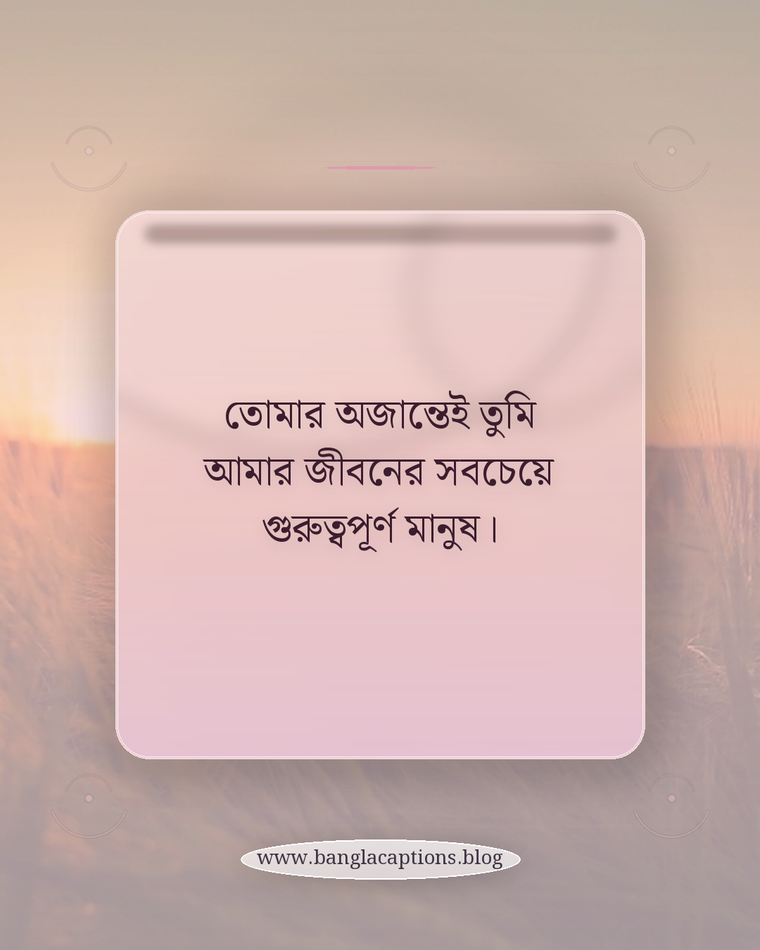 তোমার অজান্তেই তুমি আমার জীবনের সবচেয়ে গুরুত্বপূর্ণ মানুষ। - একতরফা ভালোবাসার আবেগী স্ট্যাটাস