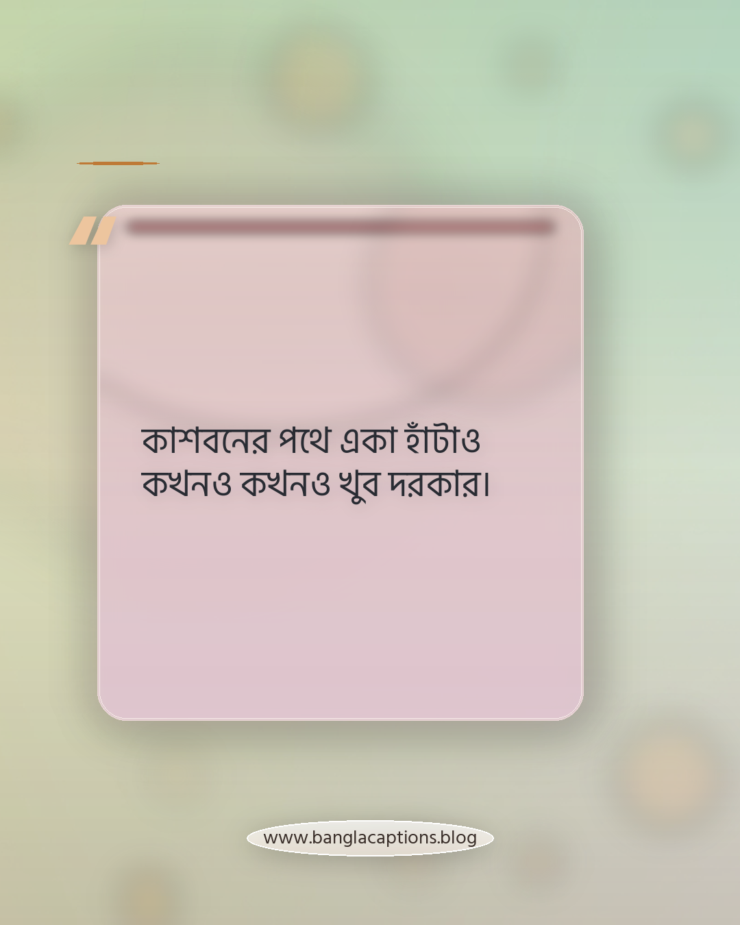 কাশবনের পথে একা হাঁটাও কখনও কখনও খুব দরকার। - ফেসবুকের জন্য কাশফুলের স্ট্যাটাস