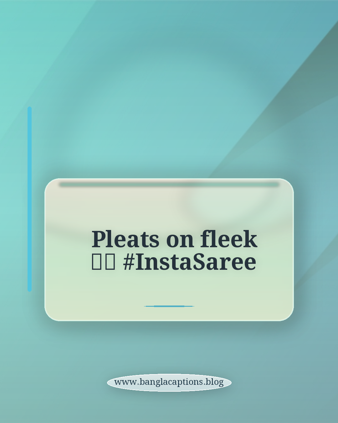 Pleats on fleek 💁‍♀️ #InstaSaree - ইনস্টাগ্রাম শাড়ি ক্যাপশন (ছোট ও ট্রেন্ডি)