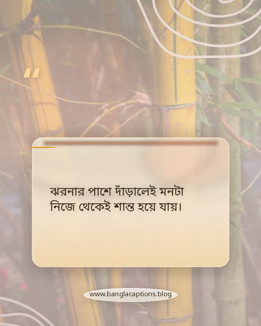ঝরনার পাশে দাঁড়ালেই মনটা নিজে থেকেই শান্ত হয়ে যায়। - ঝরনার পানির সুন্দর স্ট্যাটাস