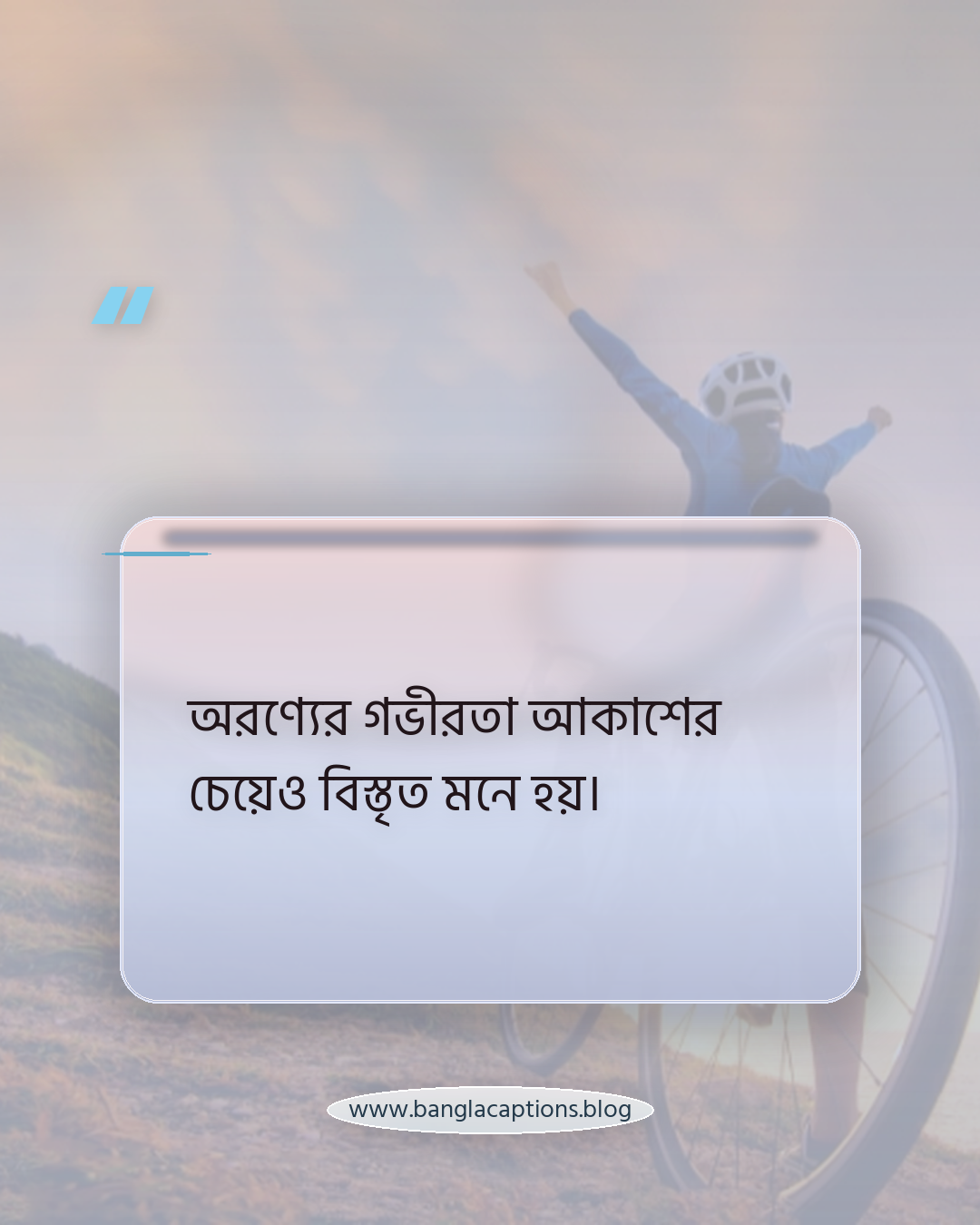 অরণ্যের গভীরতা আকাশের চেয়েও বিস্তৃত মনে হয়। - কবিতার মতো জঙ্গলের উক্তি