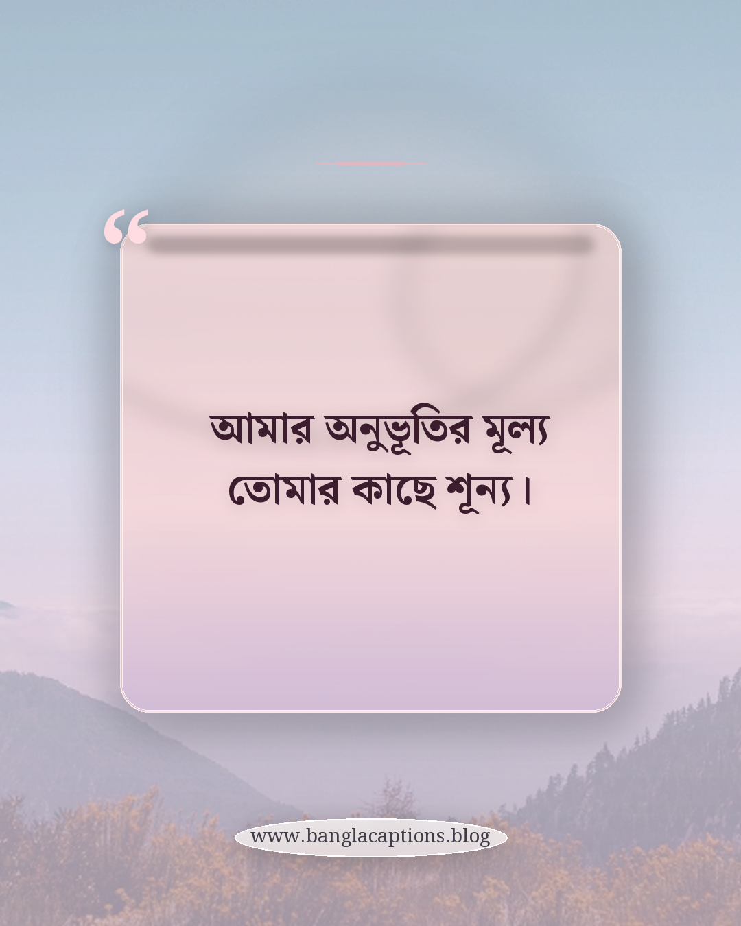 আমার অনুভূতির মূল্য তোমার কাছে শূন্য। - না-পাওয়া প্রেমের ক্যাপশন