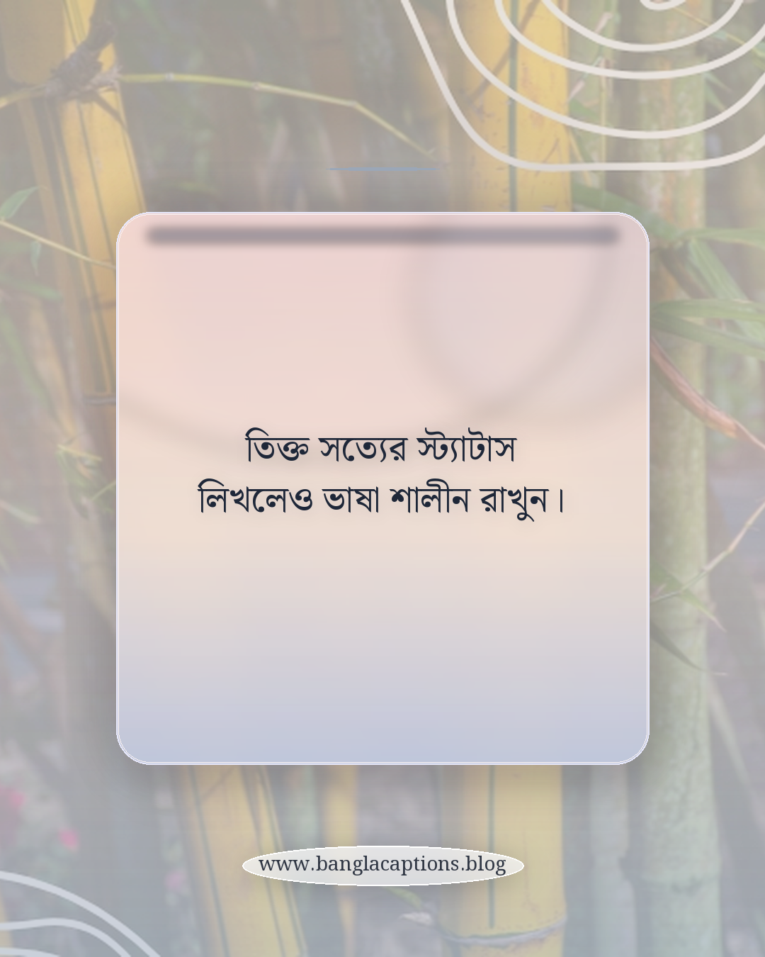 তিক্ত সত্যের স্ট্যাটাস লিখলেও ভাষা শালীন রাখুন। - নিজের জীবনের বাস্তবতা প্রকাশের টিপস