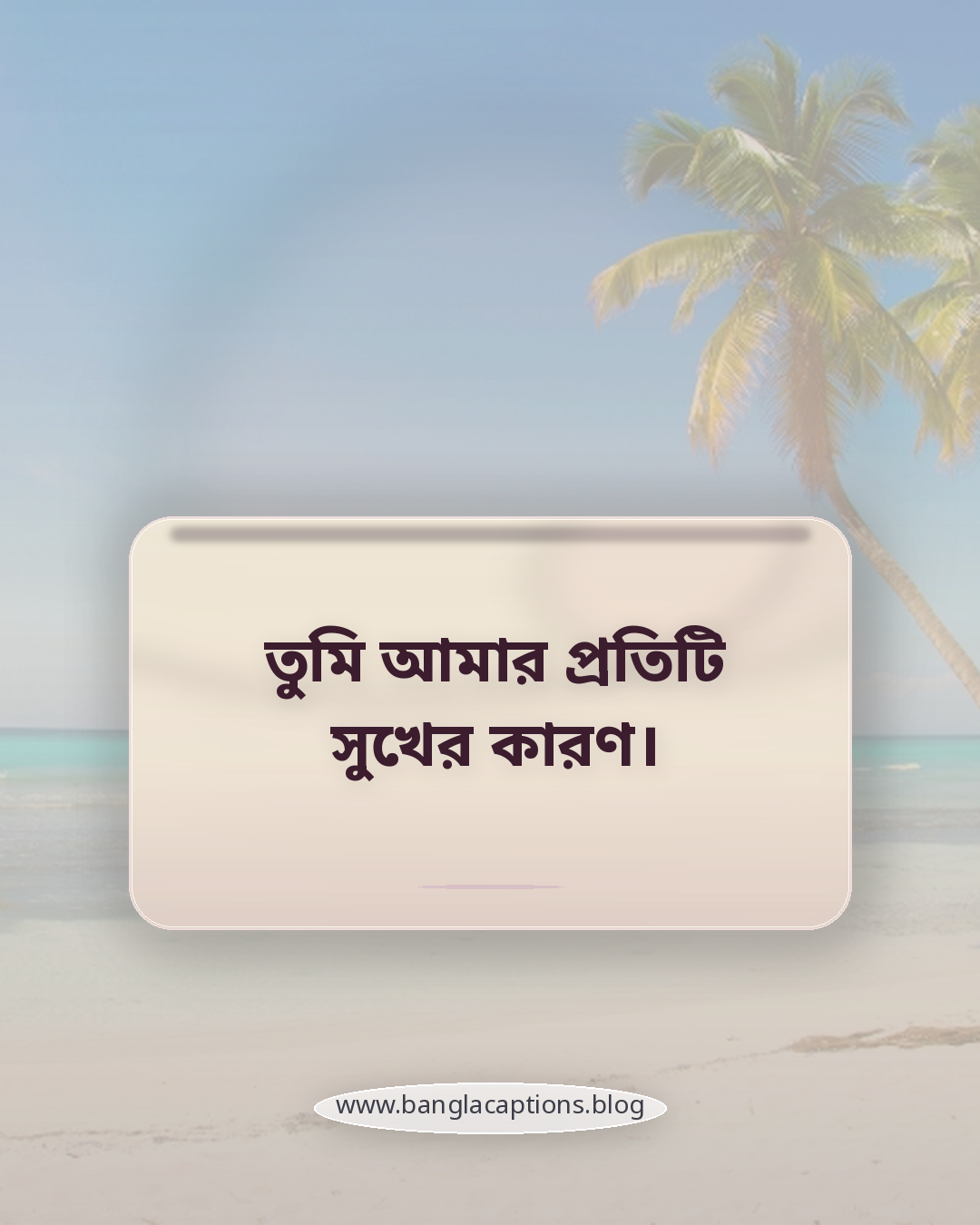 তুমি আমার প্রতিটি সুখের কারণ। - রোমান্টিক বিবাহ বার্ষিকীর ক্যাপশন