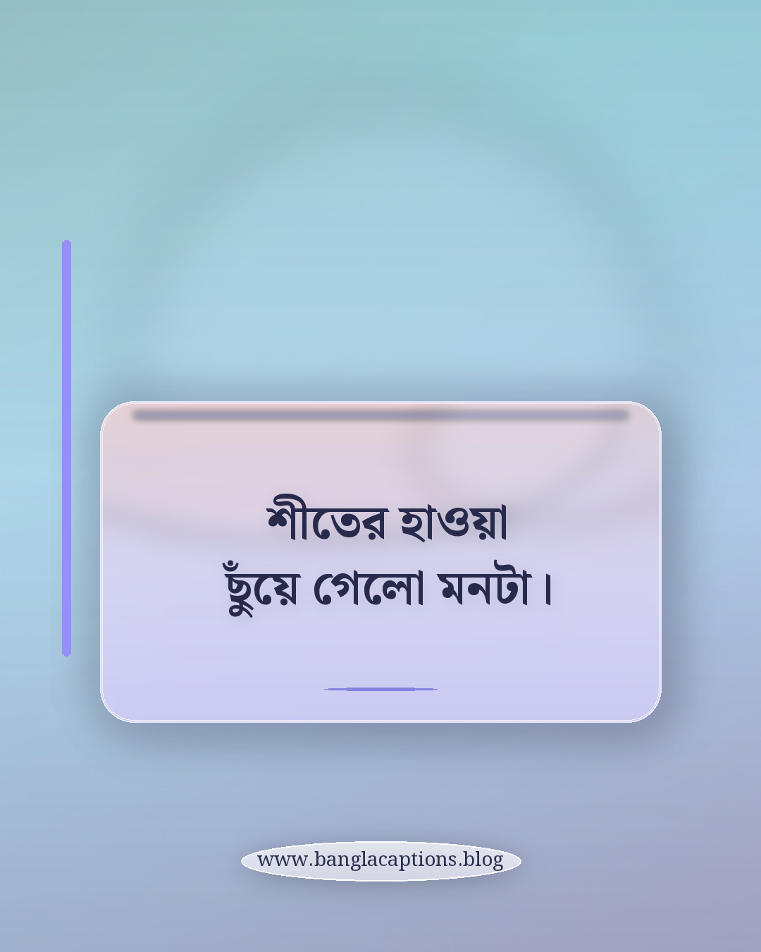 শীতের হাওয়া ছুঁয়ে গেলো মনটা। - শীতের রাতের ফেসবুক ক্যাপশন