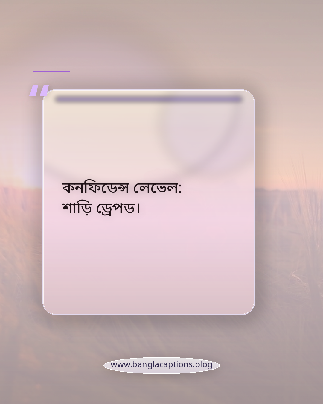 কনফিডেন্স লেভেল: শাড়ি ড্রেপড। - স্টাইলিশ শাড়ি পরা ক্যাপশন
